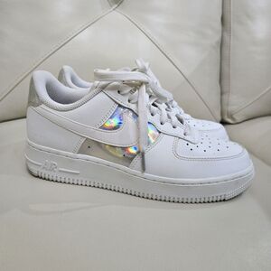 Nike Air Force 1 Low Iridescent Women's Sz 8 CJ9704-100